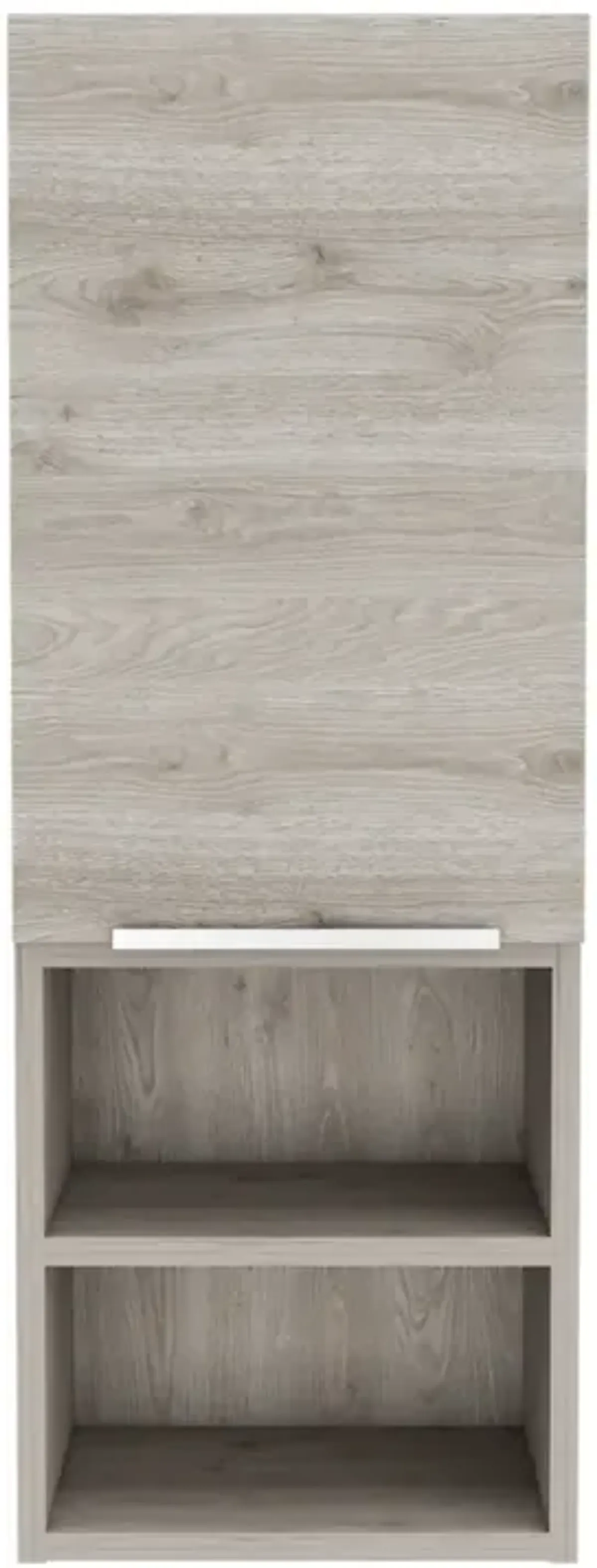 Mila Bathroom Cabinet, Two Interior Shelves, Two External Shelves, Single Door Cabinet - Light Gray