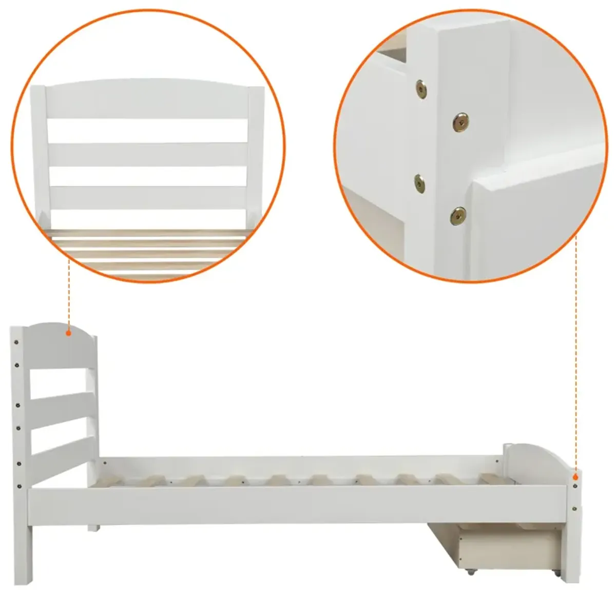 Merax Platform Twin Bed Frame