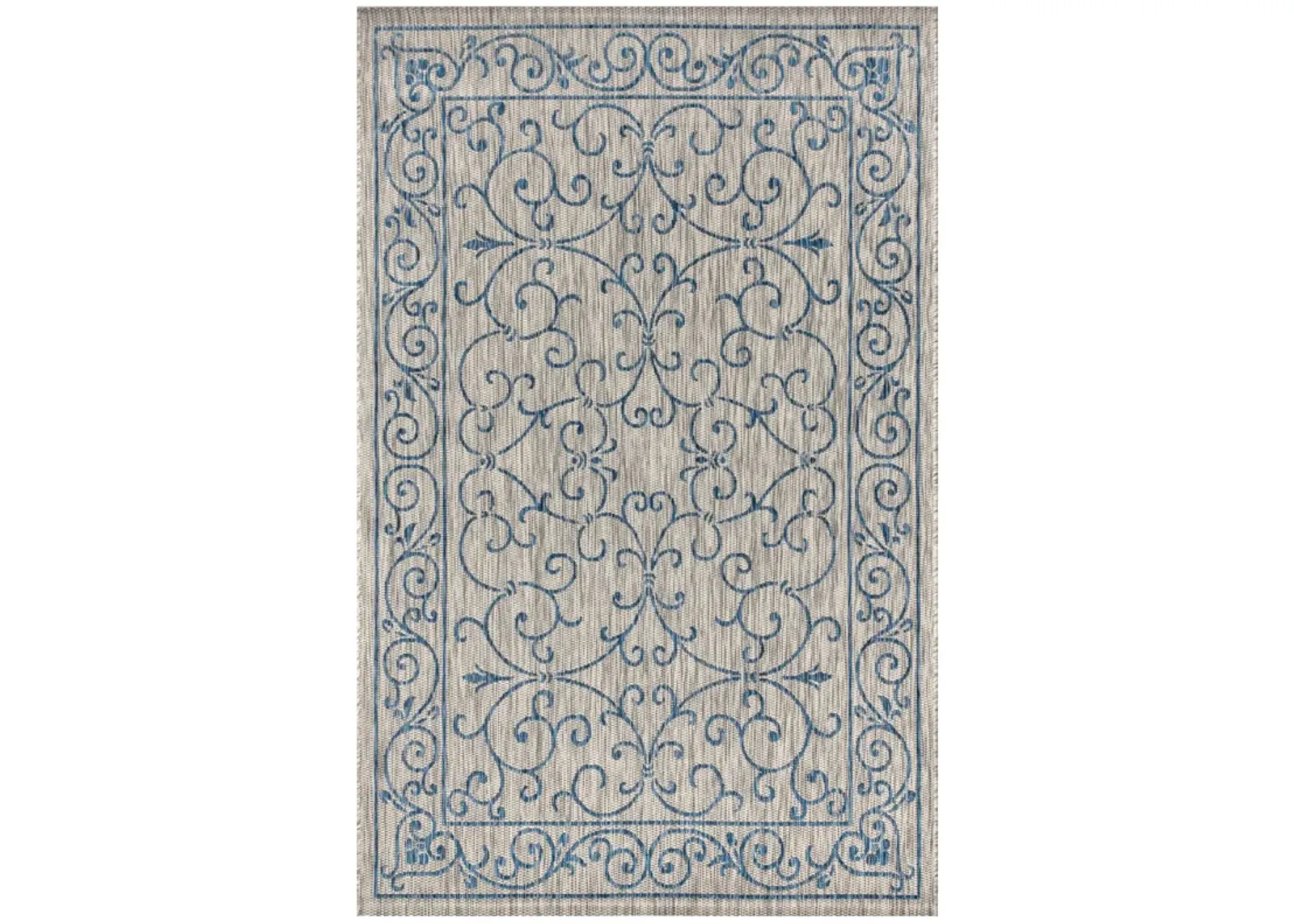 Charleston Vintage Filigree Textured Weave Indoor/Outdoor Area Rug