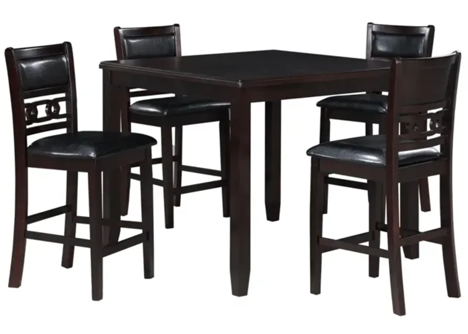 New Classic Furniture Furniture Gia 5-Piece Transitional Wood Counter Set in Ebony