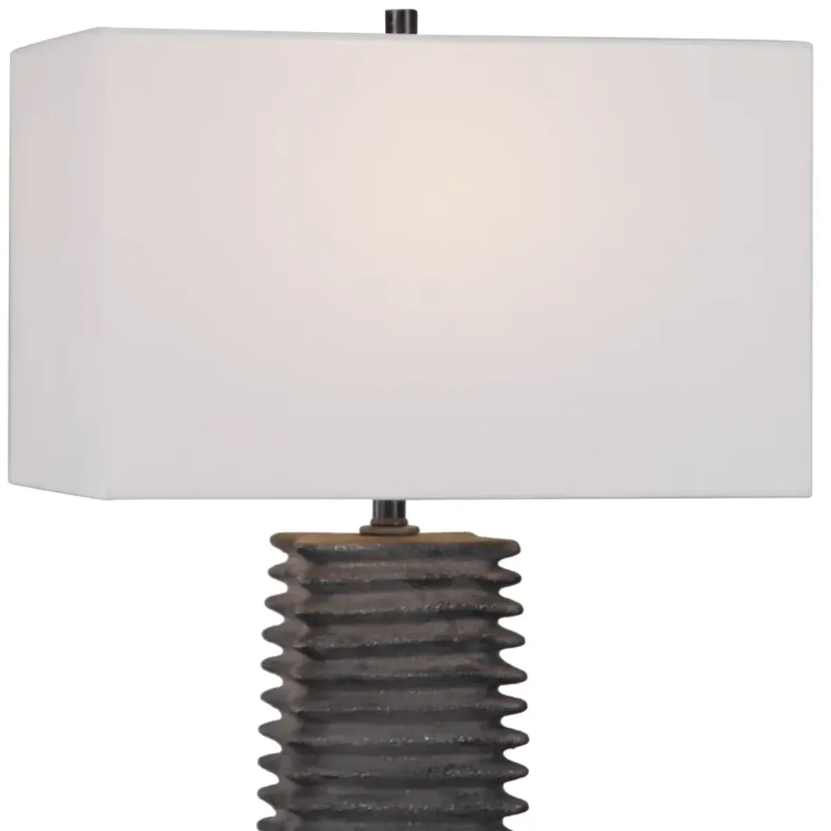 Uttermost Sanderson Metallic Charcoal Table Lamp