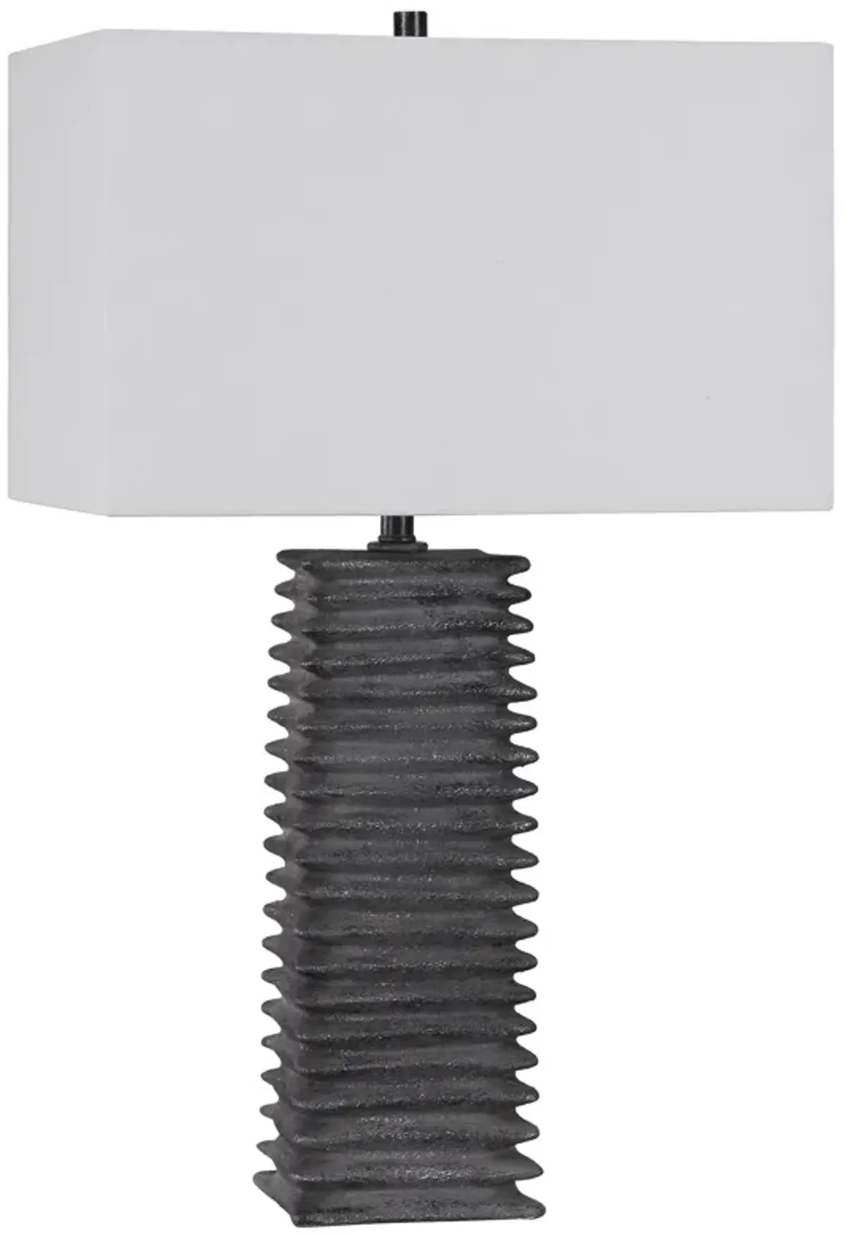 Uttermost Sanderson Metallic Charcoal Table Lamp