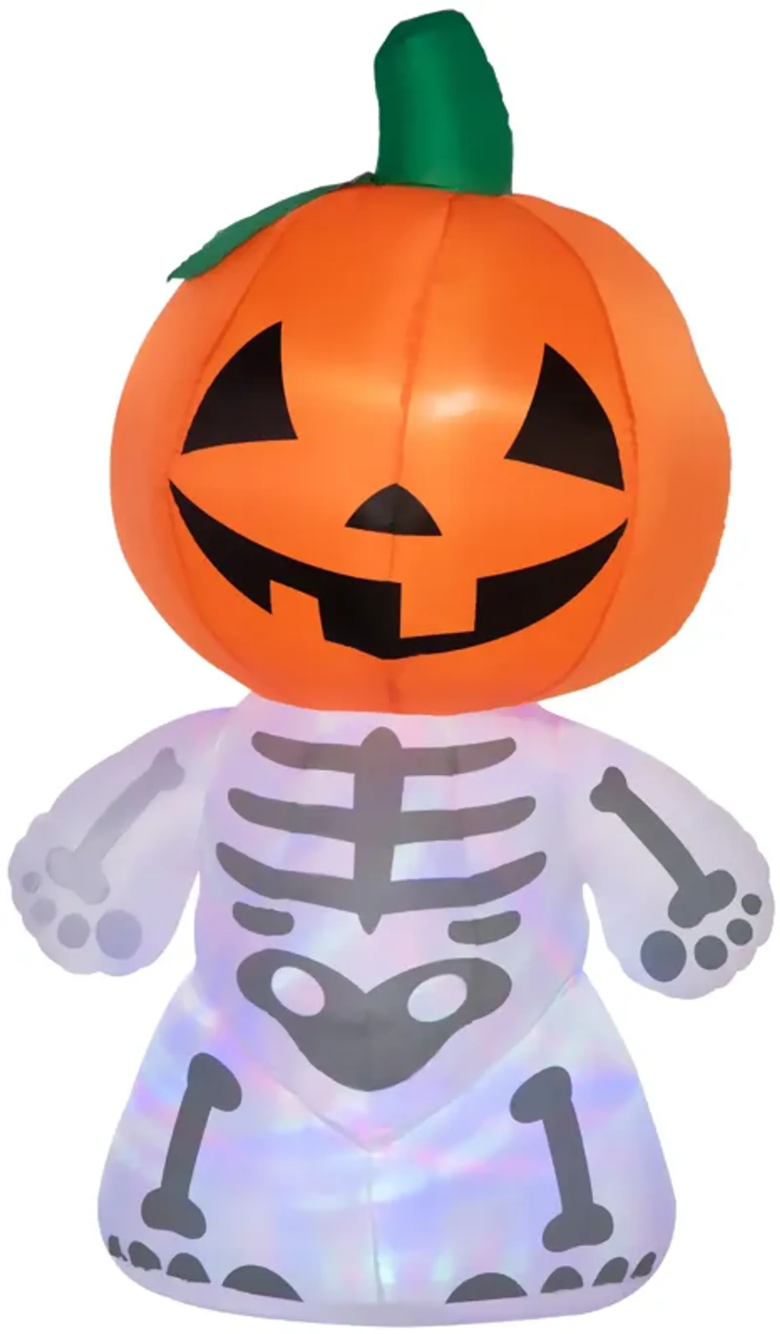 6ft Inflatable Halloween Pumpkin Man with Smile Blow-Up Outdoor Display w/ LEDs