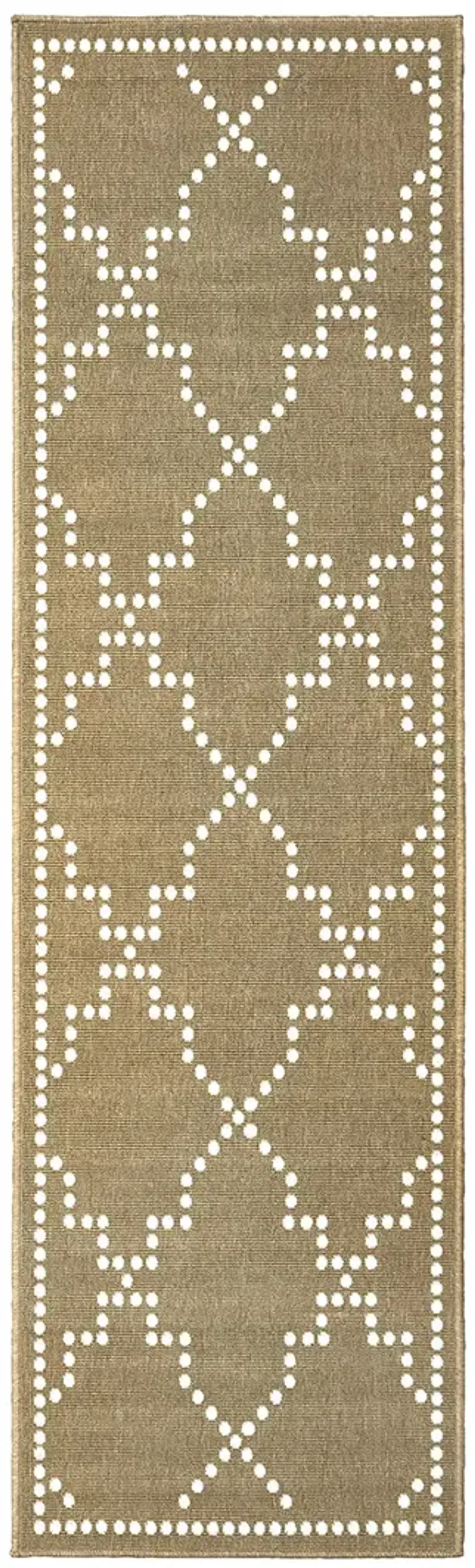 Marina 2'3" x 7'6" Tan Rug