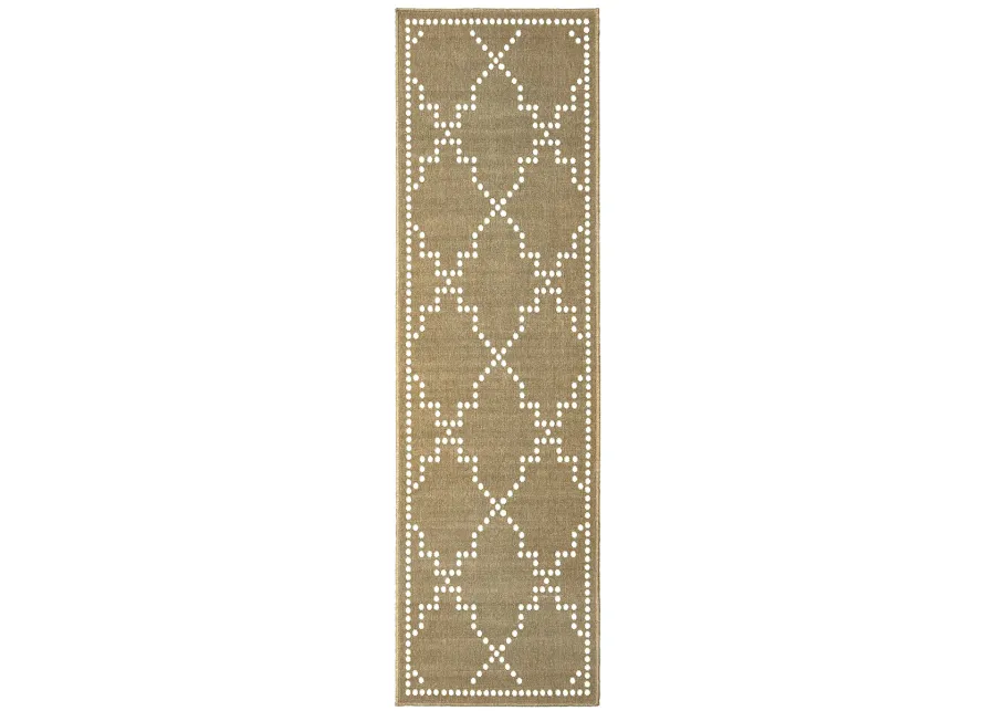 Marina 2'3" x 7'6" Tan Rug