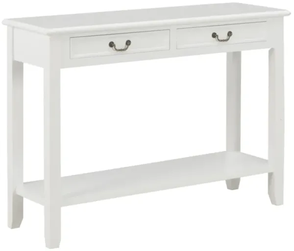 vidaXL Console Table White 43.3"x13.7"x31.4"Wood