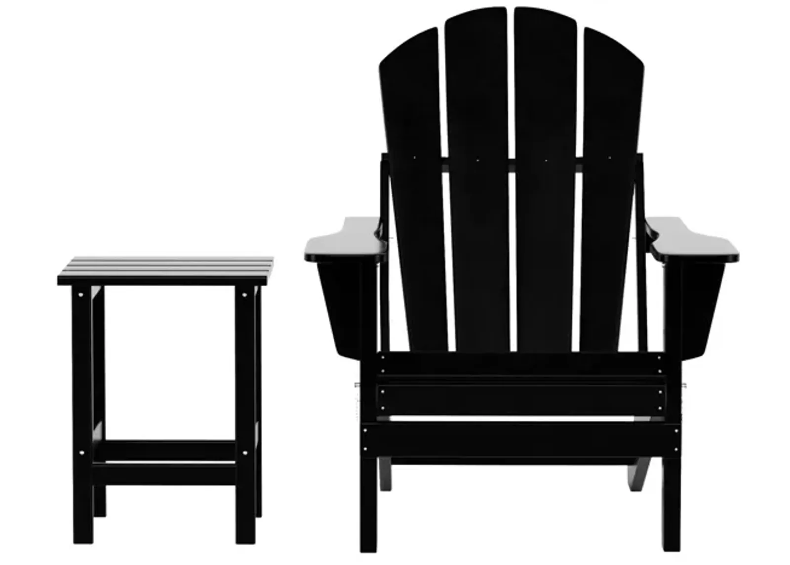 WestinTrends Outdoor Patio Adirondack Chair with Side Table