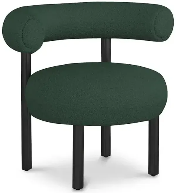 Meridian Furniture Bordeaux Green Boucle Fabric Accent Chair