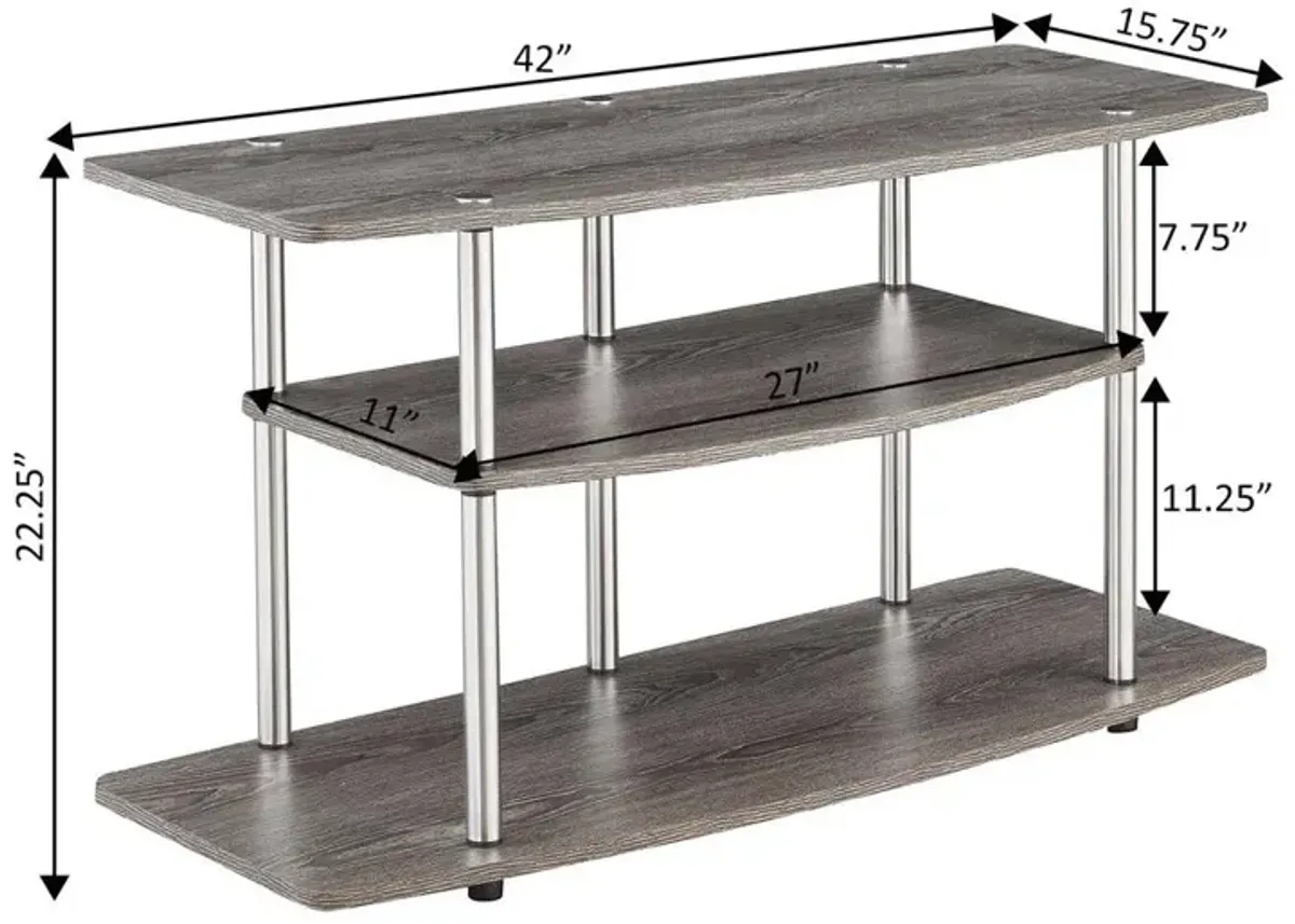 Convience Concept, Inc. No Tools 3 Tier Wide TV Stand for TVs up to 46 Inches