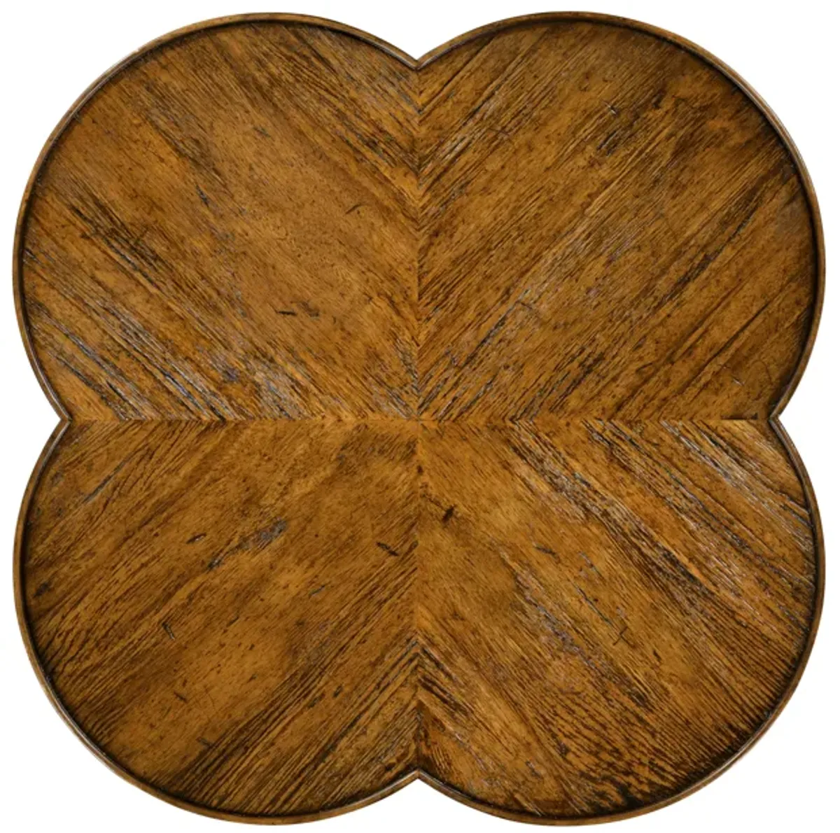 Walnut Quatrefoil Accent Table