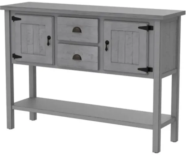 Solid Wood Farmhouse Entryway Console Table with Drawers