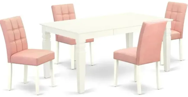 5 Piece Dinner Table Set consists A Mid-Century Dining Table