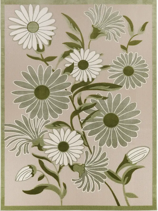 Aloha ALH33 Ivory/Green 9' x 12' Rug