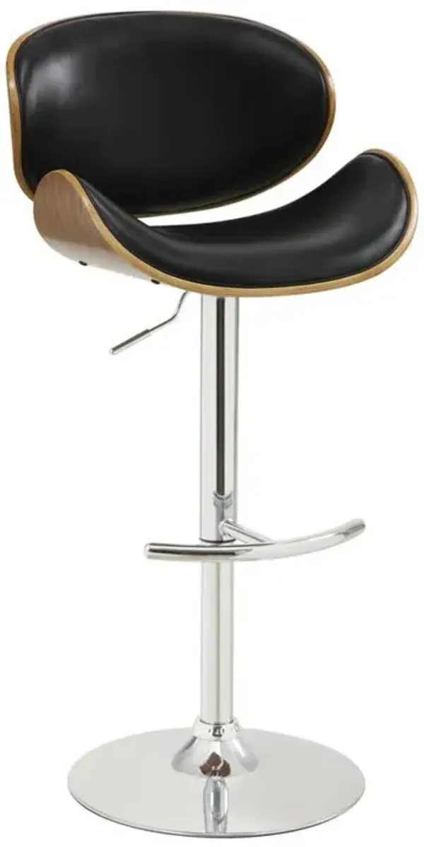 Harris Adjustable Bar Stool Black and Chrome
