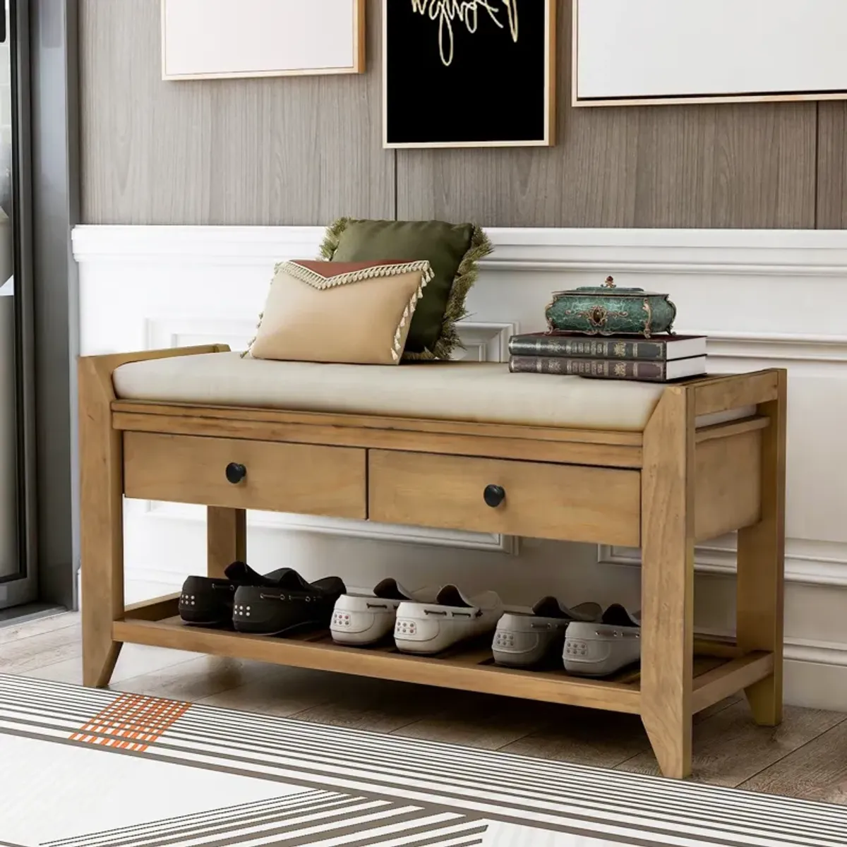 Merax Multipurpose Entryway Storage Bench