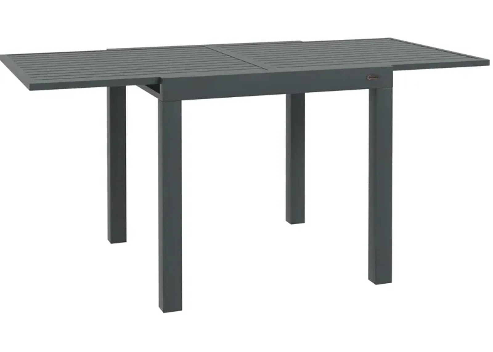 Extendable Patio Dining Table for 4-6 Outdoor Dining Table Gray