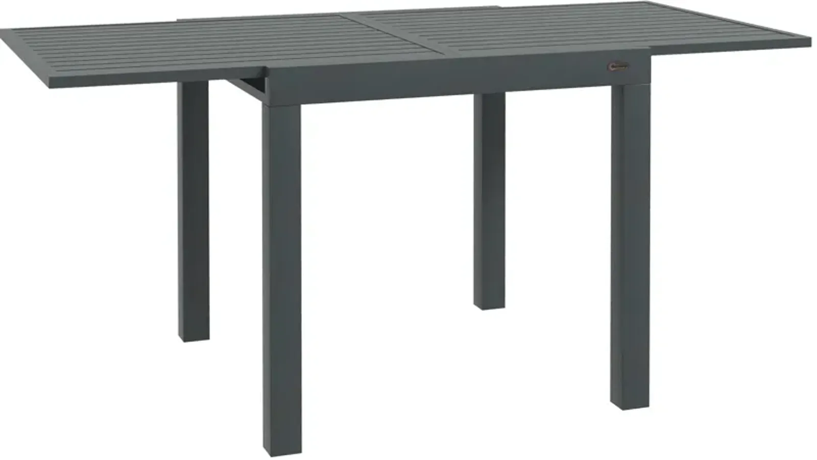 Extendable Patio Dining Table for 4-6 Outdoor Dining Table Gray