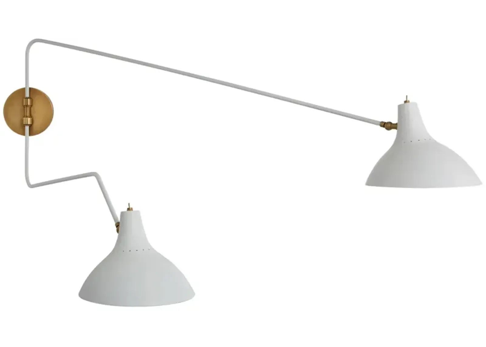 Charlton Large Double Wall Light in White