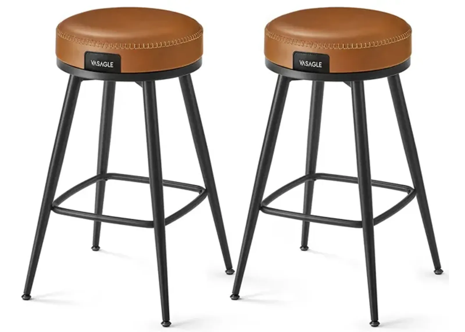 Bar Stools Set of 2, 25.6-Inch Tall