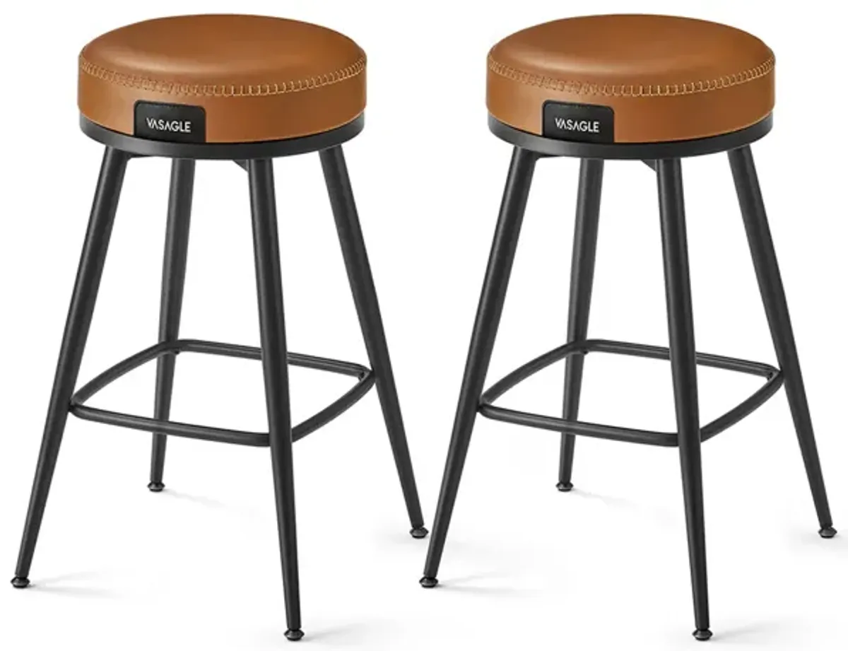 Bar Stools Set of 2, 25.6-Inch Tall