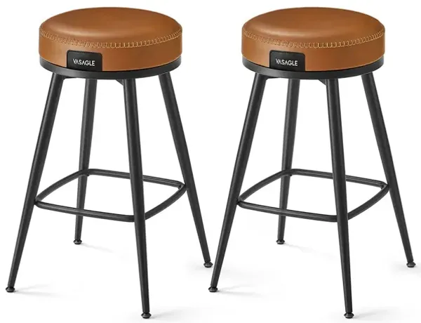 Bar Stools Set of 2, 25.6-Inch Tall