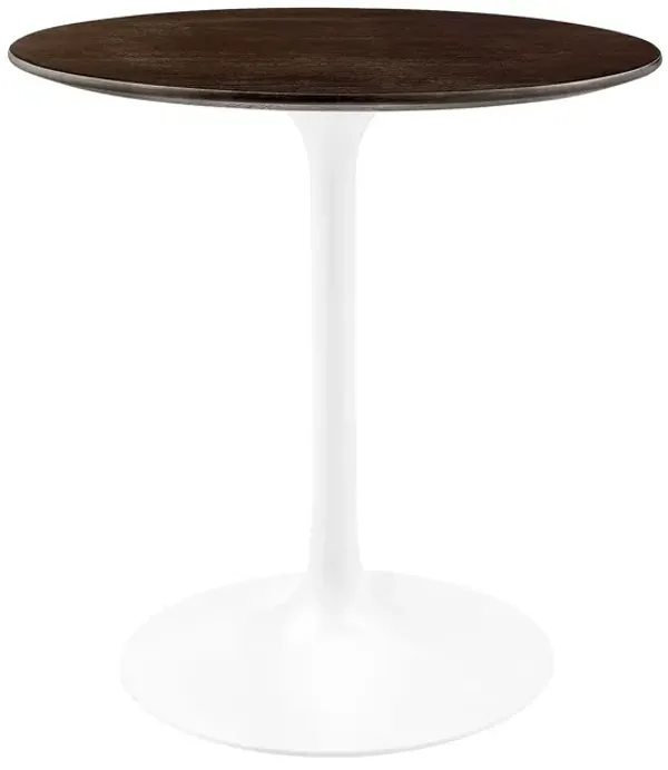 Modway - Lippa 28" Round Wood Grain Dining Table White Cherry Walnut