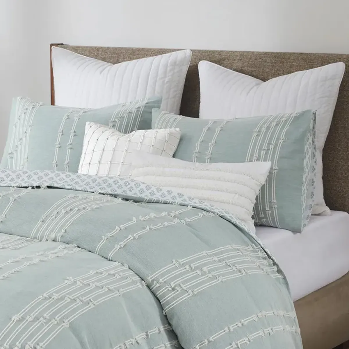 Belen Kox Kara Aqua Cotton Jacquard Comforter Mini Set, Belen Kox