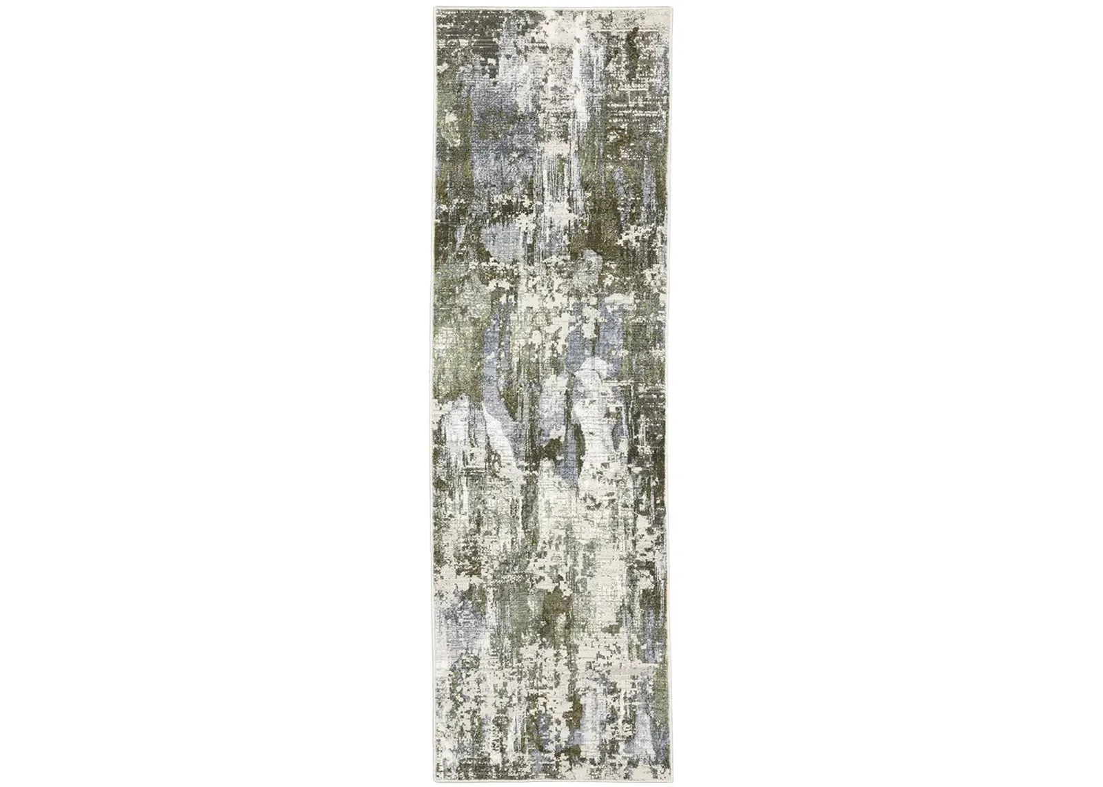 Caravan 2'3" x 7'6" Green Rug