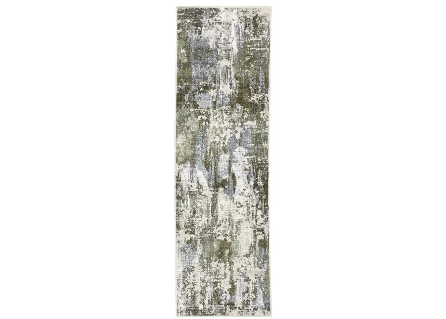 Caravan 2'3" x 7'6" Green Rug