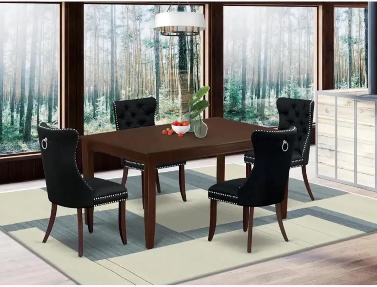 5 Piece Kitchen Table & Chairs Set Consists of a Rectangle Dining Table