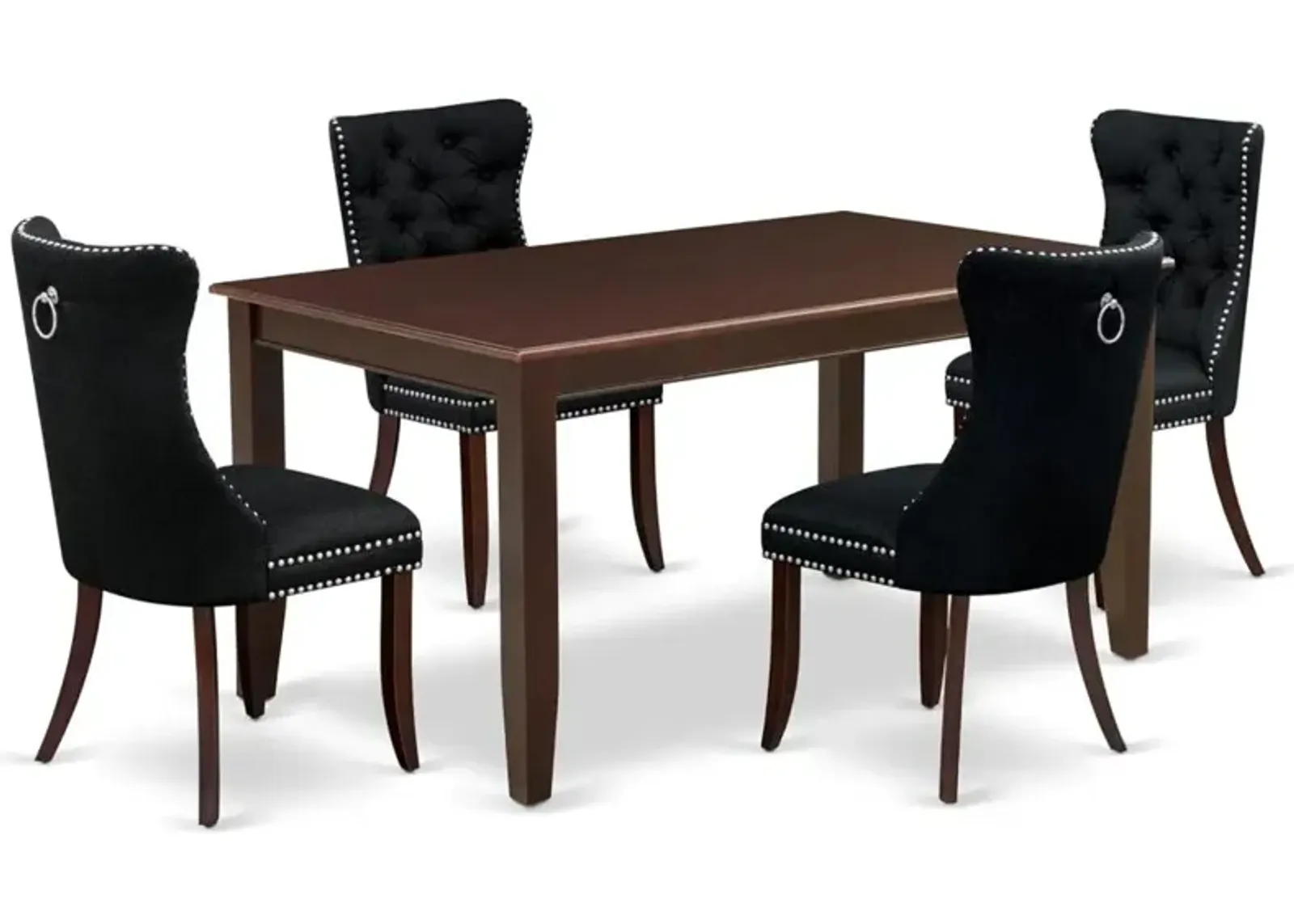 5 Piece Kitchen Table & Chairs Set Consists of a Rectangle Dining Table