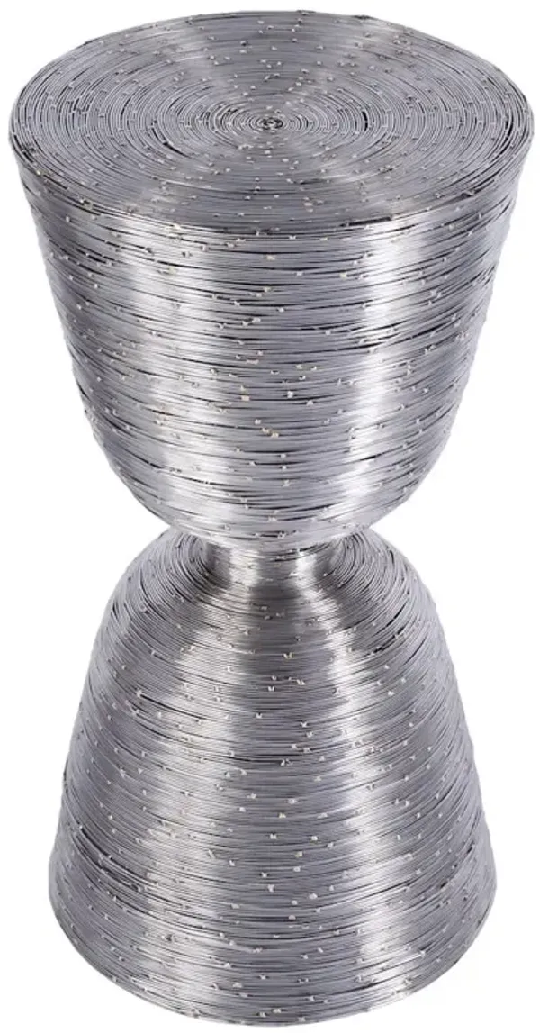 Butler Specialty Angelo Drum End Table, Silver