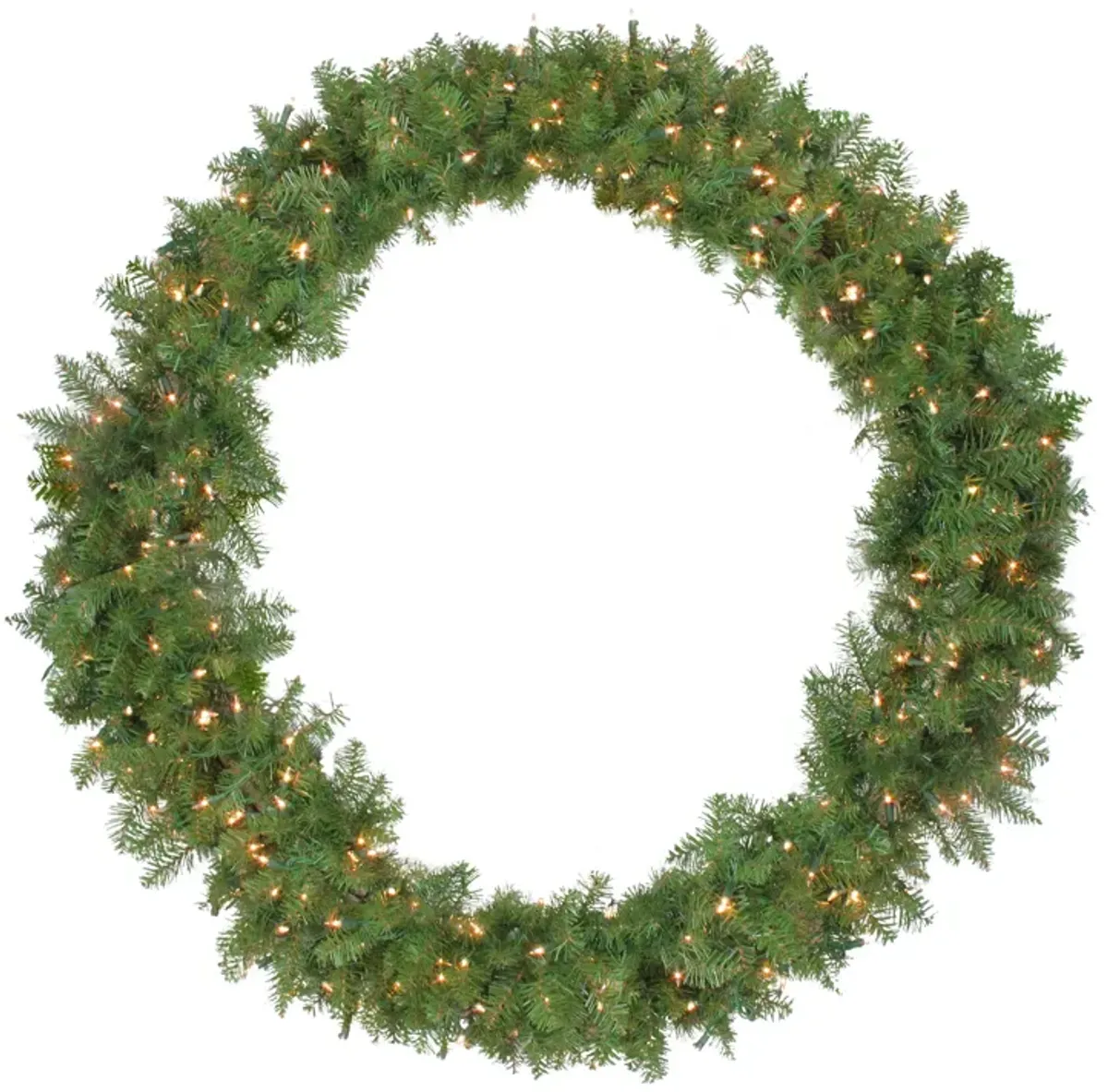 Pre-Lit Northern Pine Artificial Christmas Wreath - 48-Inch  Clear Lights