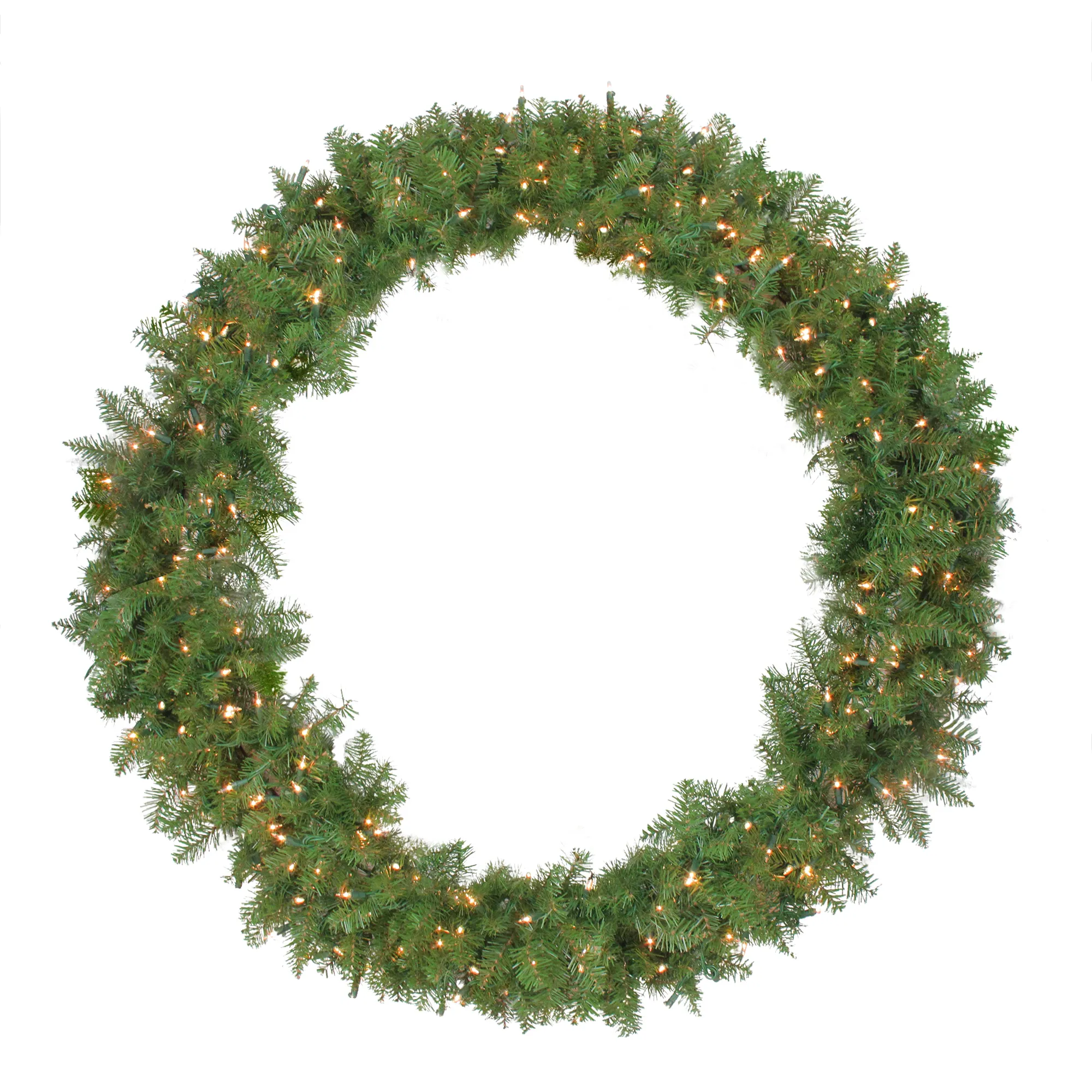 Pre-Lit Northern Pine Artificial Christmas Wreath - 48-Inch  Clear Lights