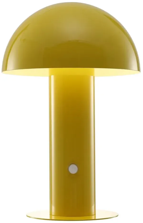 Boletus Contemporary Bohemian Rechargeablecordless Iron Integrated LED Mushroom Table Lamp