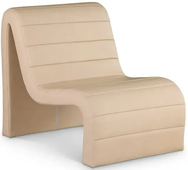 Meridian Furniture Ivy Tan Vegan Leather Accent Chair