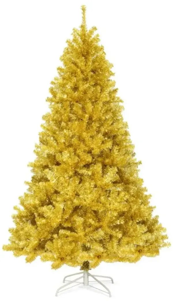 Artificial Tinsel Christmas Tree Hinged with Foldable Stand