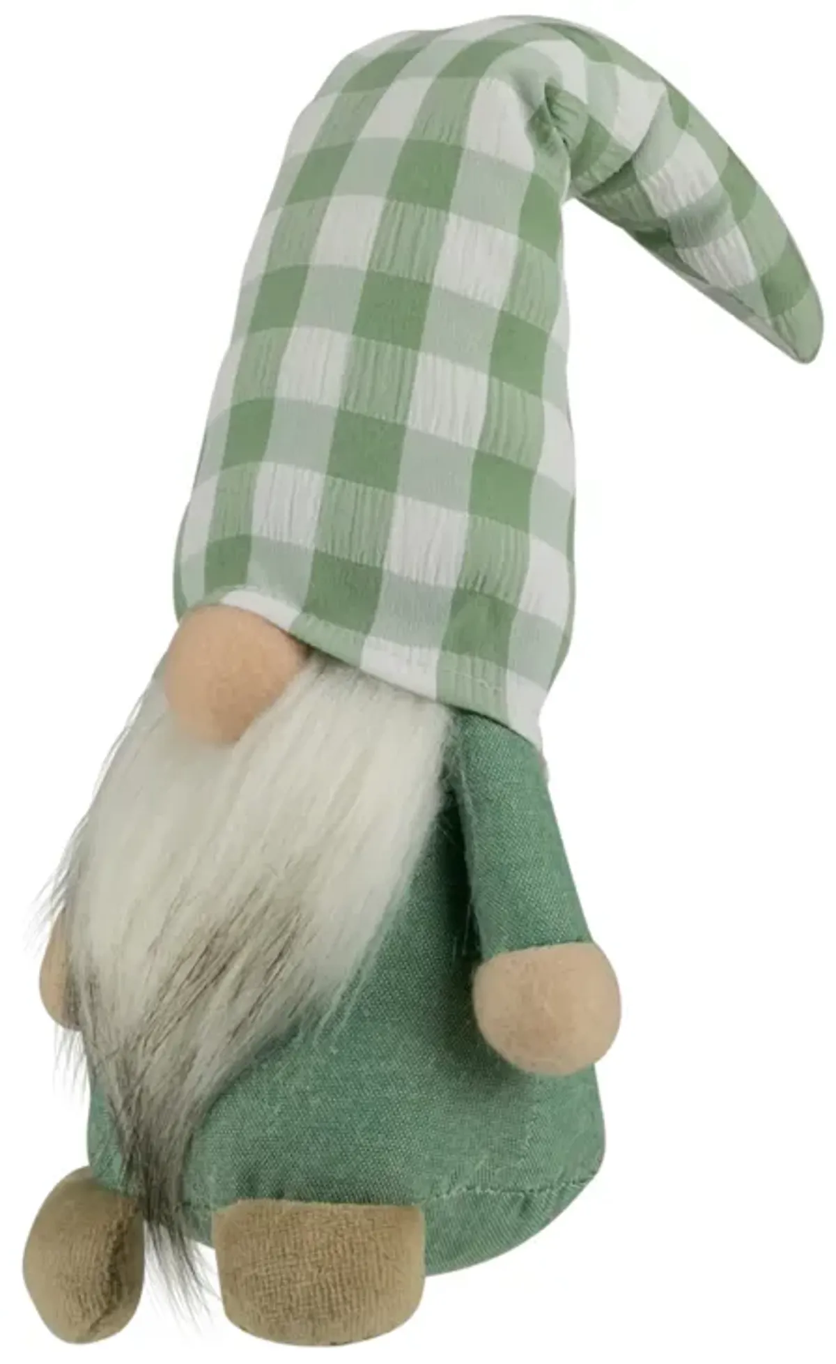 12.25" Spring Gnome with Green Plaid Hat