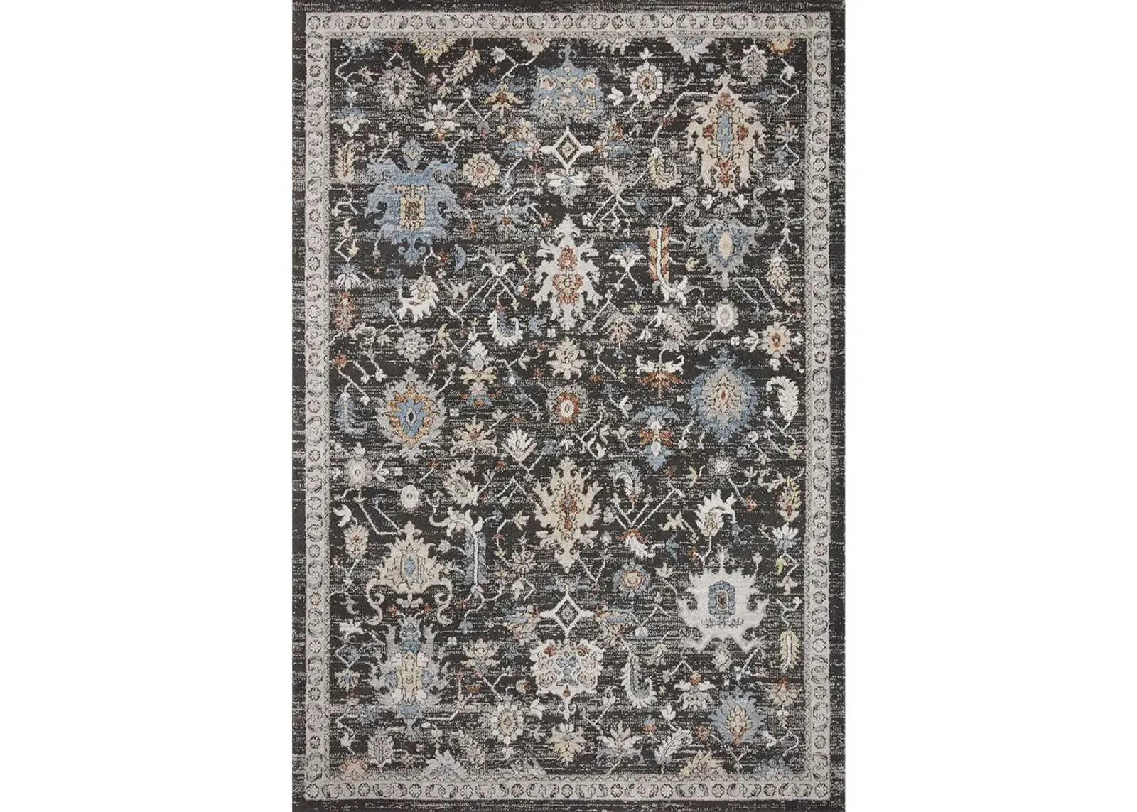 Odette ODT04 Charcoal/Multi 4' x 6' Rug