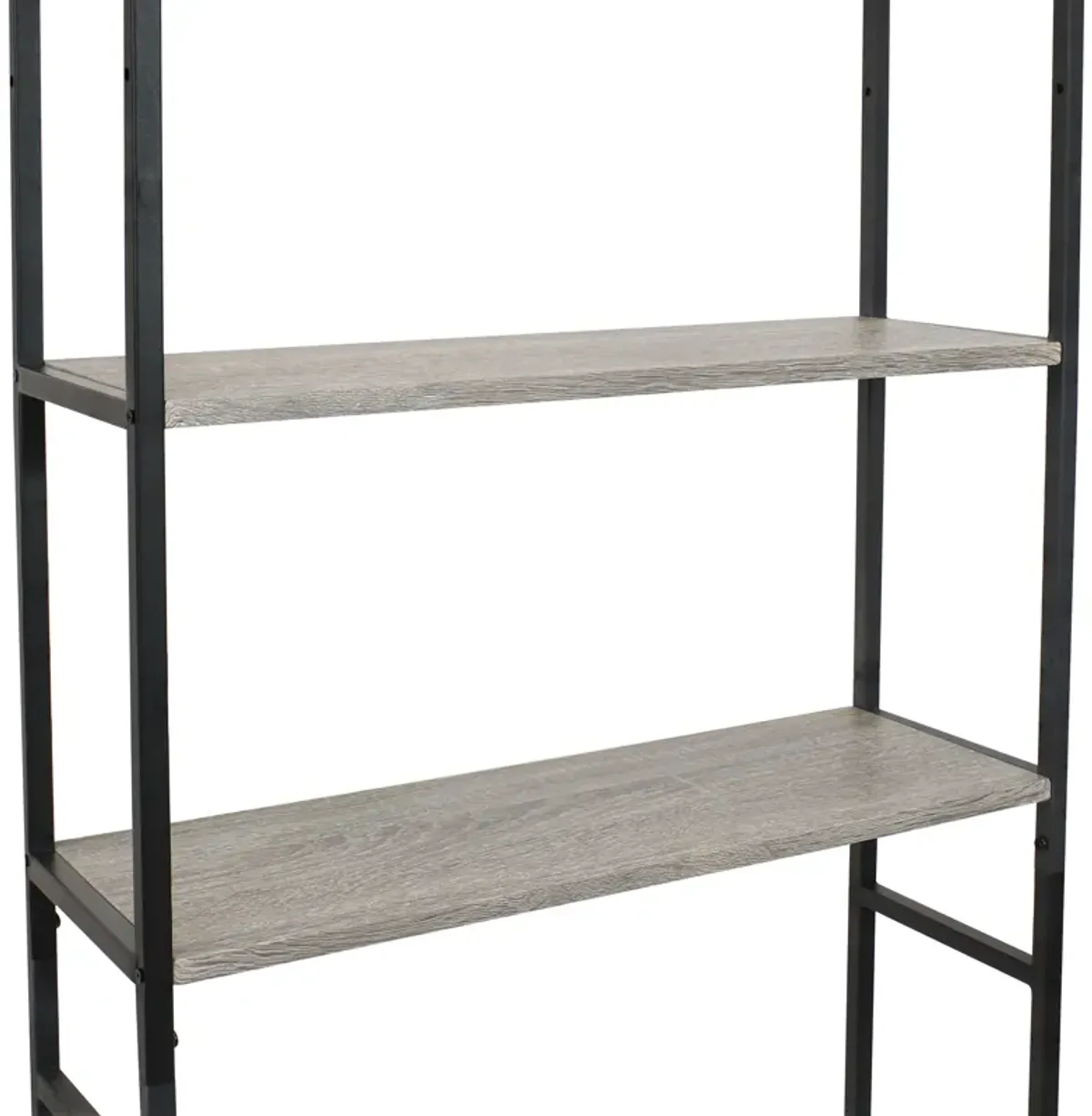 Sunnydaze Industrial Style 3-Tier Over-The-Toilet Storage Shelf - Oak Gray