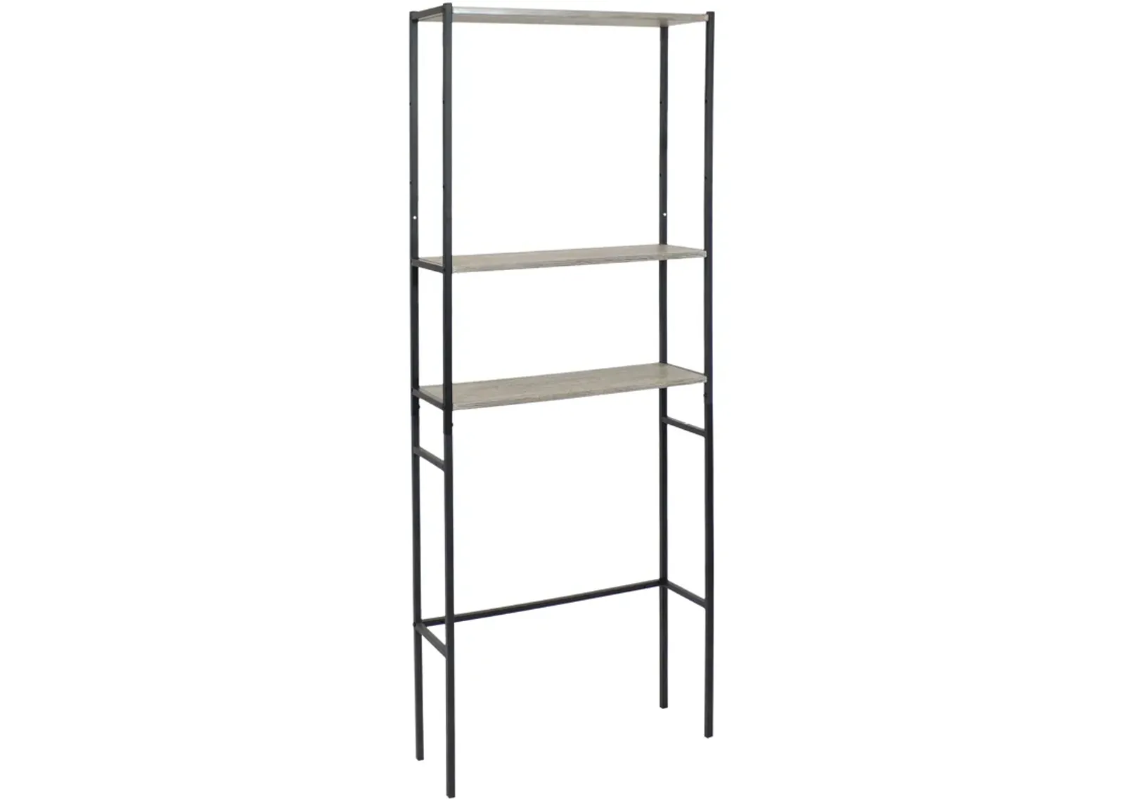 Sunnydaze Industrial Style 3-Tier Over-The-Toilet Storage Shelf - Oak Gray