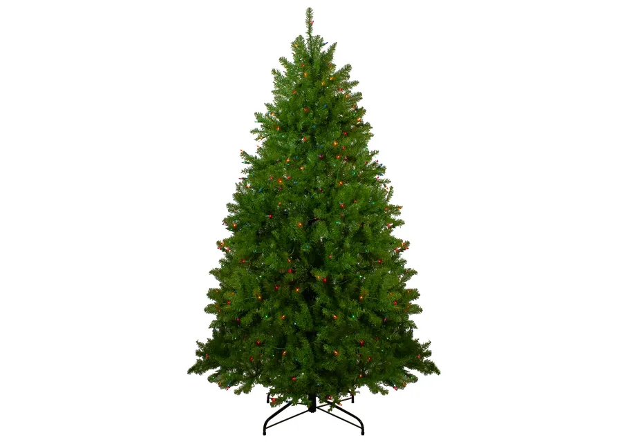 6.5 Pre Lit Northern Pine Full Artificial Christmas Tree Multi-Color Lights