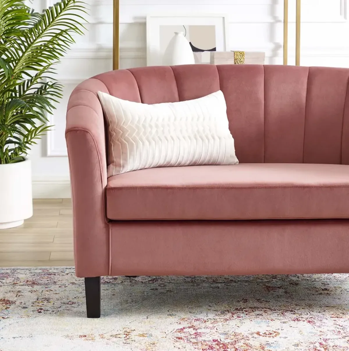 Prospect Channel Tufted Performance Velvet Loveseat