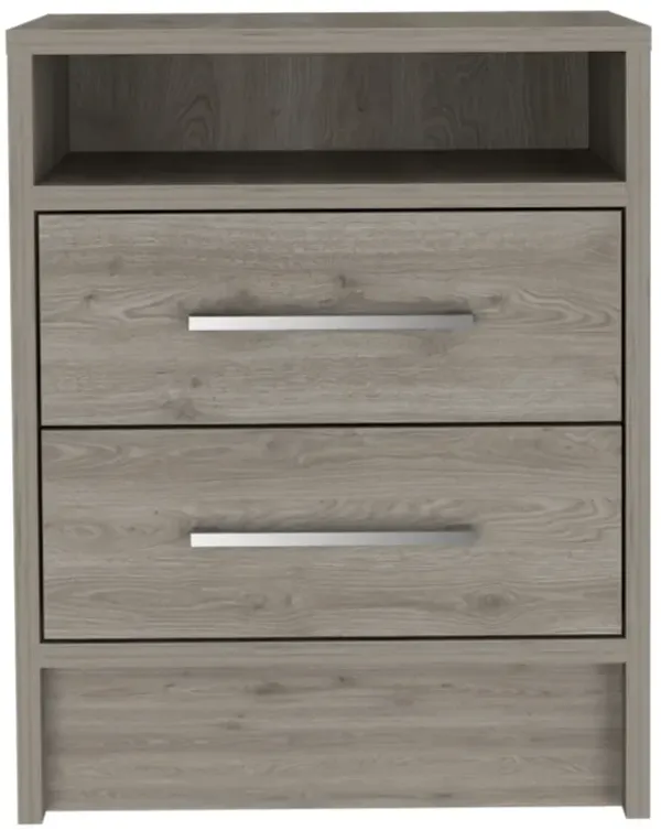 Streamdale Rowley 2-Drawer 1-Shelf Rectangle Nightstand Light