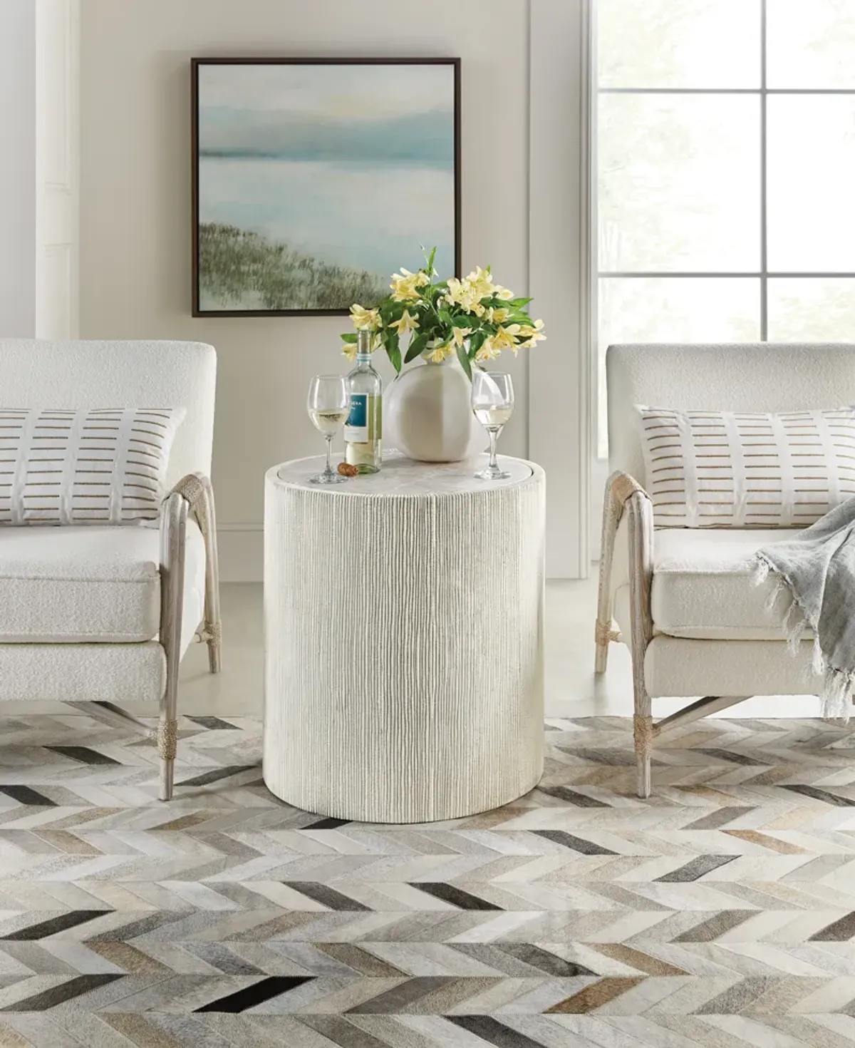 Serenity Swale Round Side Table