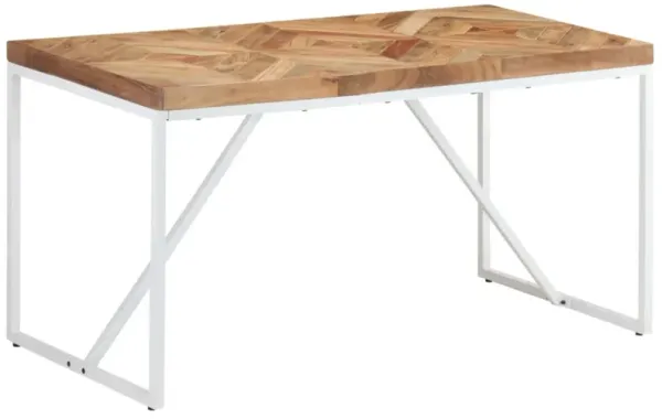 vidaXL Dining Table 55.1"x27.6"x29.9" Solid Acacia and Mango Wood