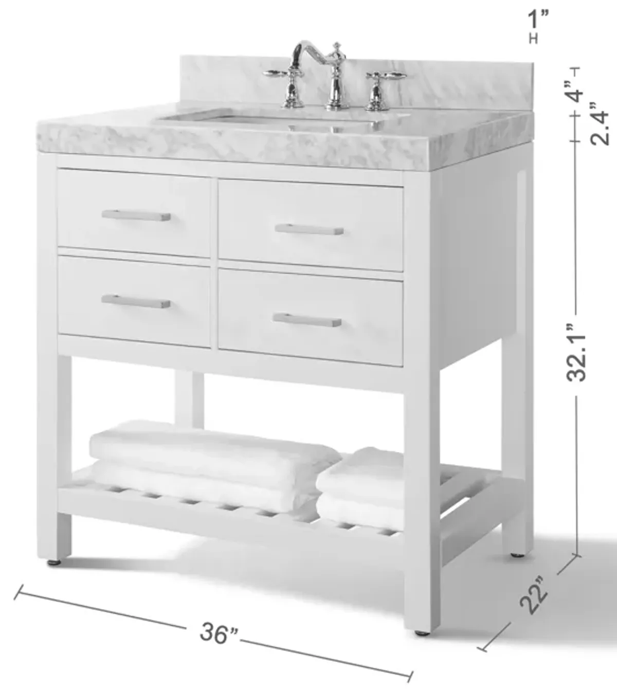 Elizabeth 36 in. Bath Vanity Set