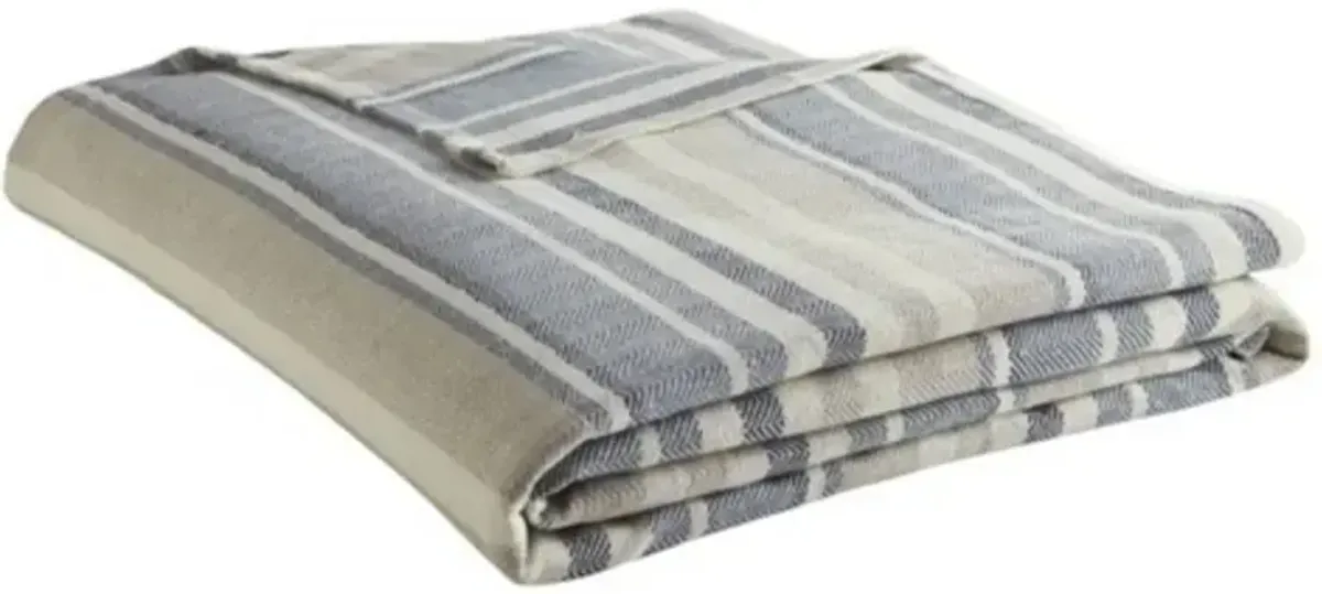 Chevron Stripe Lightweight Cotton Blanket Soft and Breathable for All Season Use