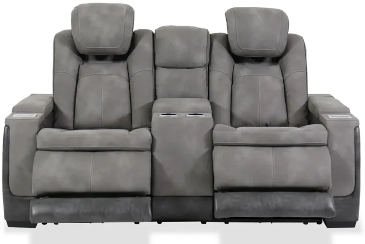 Next-Gen DuraPella Slate Dual Power Reclining Loveseat