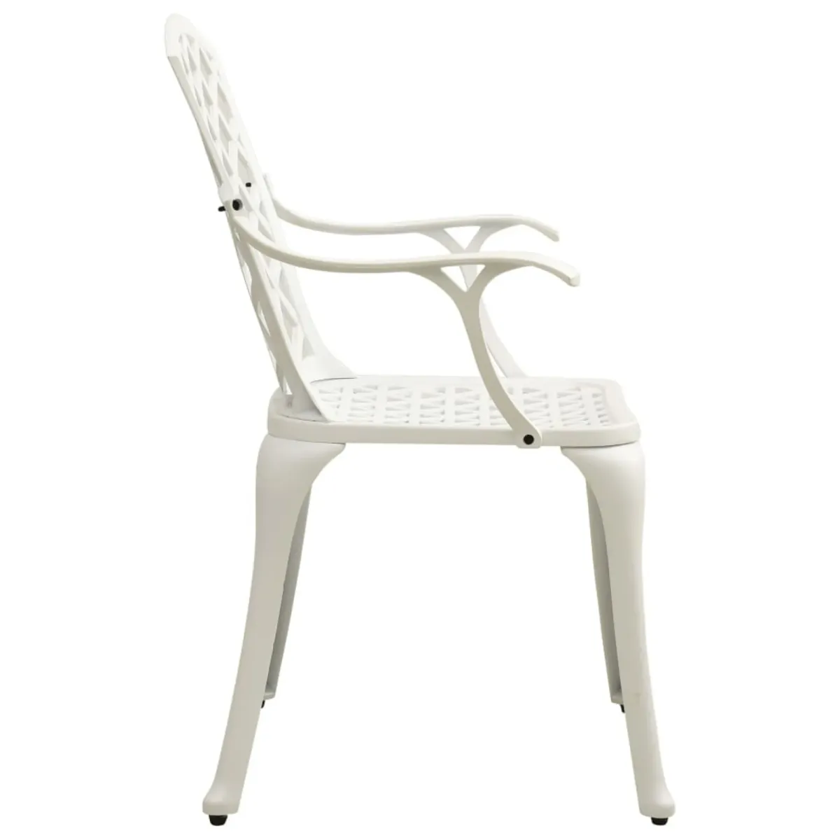 vidaXL Garden Chairs 4 pcs Cast Aluminum White